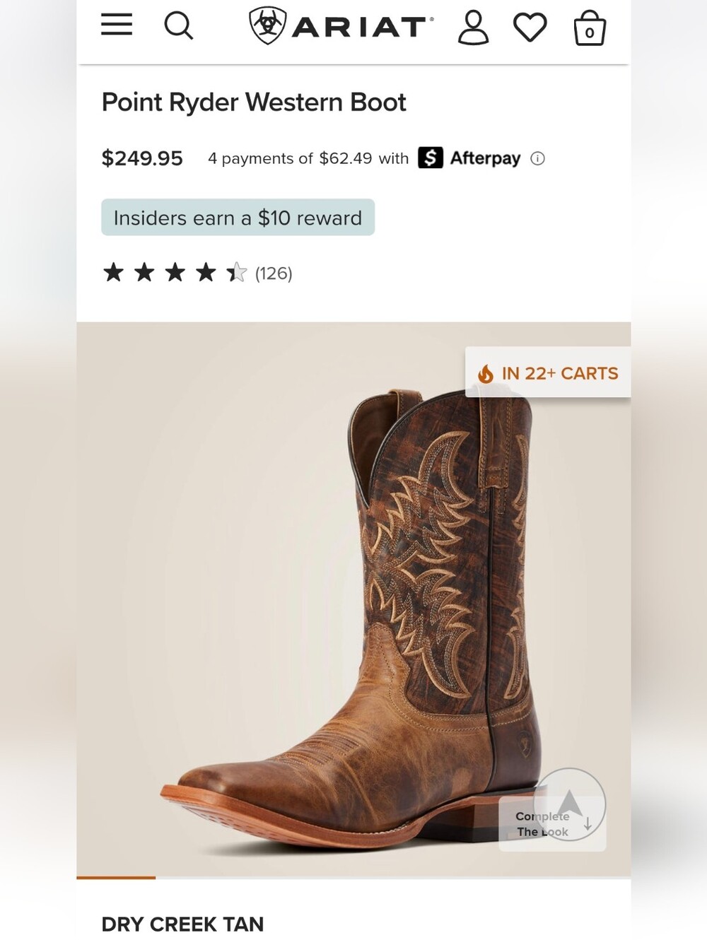 Ariat Mens Point Ryder NIB Never Worn Giftable Condition